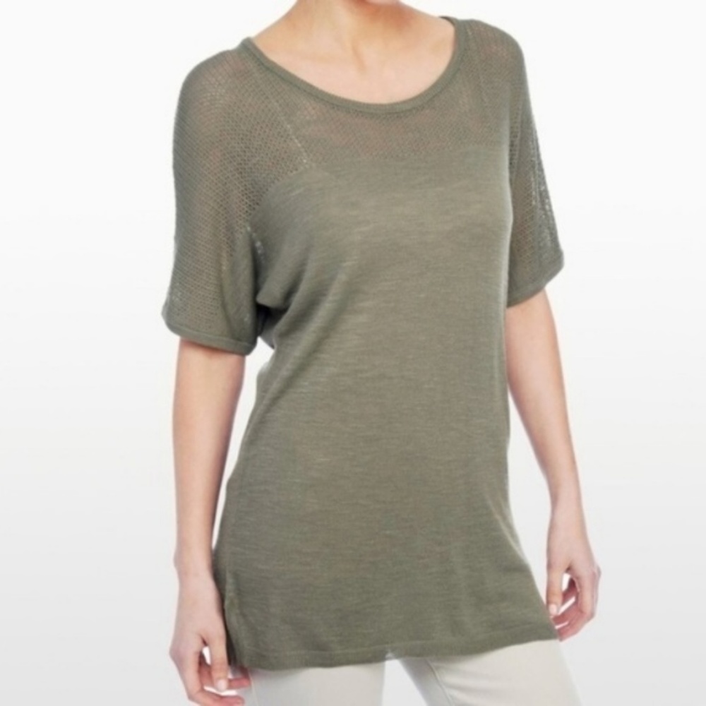NYDJ Lightweight Short Sleeves Pullover Sweater
